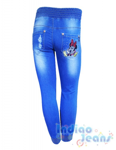 Интересные рваные джинсы для девочек, с яркой вышивкой