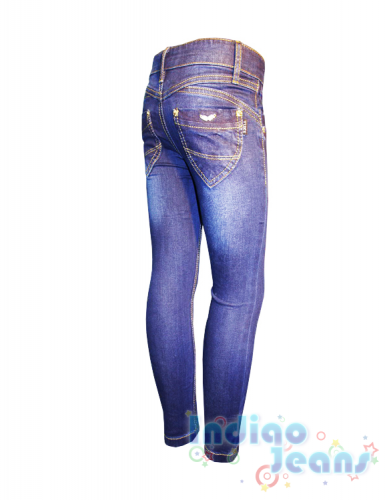 Зауженные джинсы-стрейч для девочек