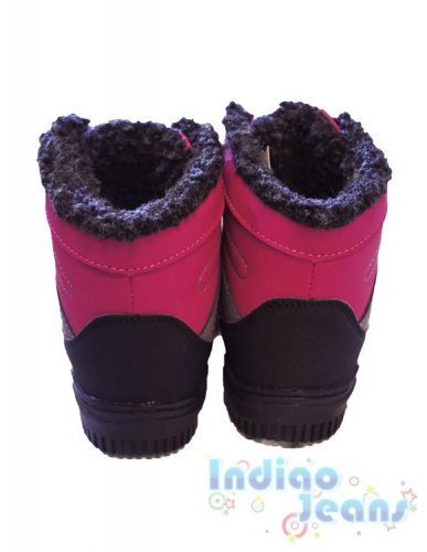  Яркие ботинки с мехом, для девочек, Kemi boots, арт. 103875.