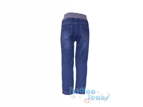  Утепленные джинсы на резинке, для девочек, арт. I34358.