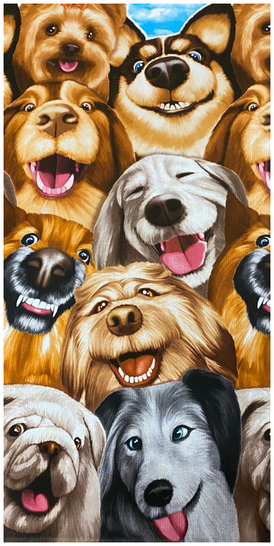 Полотенце вафельное супербаня СОБАЧКИ р-р 97х150