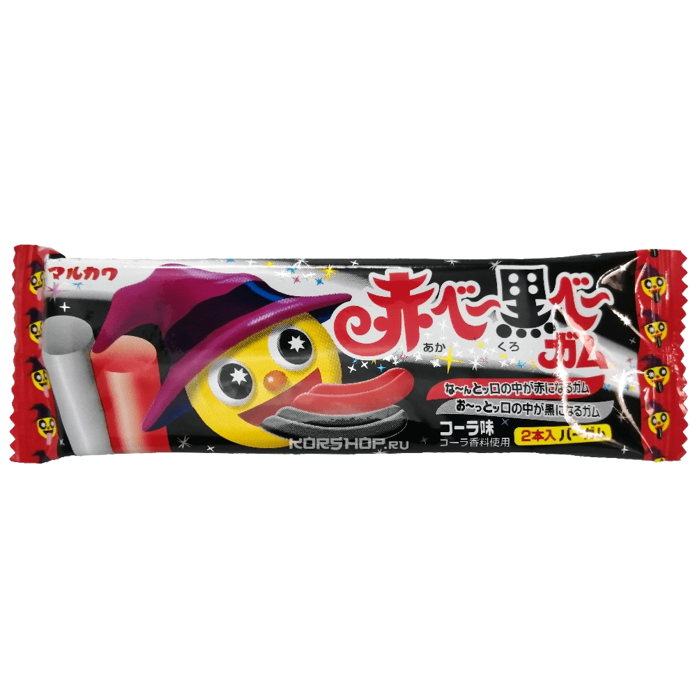 Жевательная резинка Akabe Kurobe (черно-красный язык) Marukawa, Япония, 14 г Акция