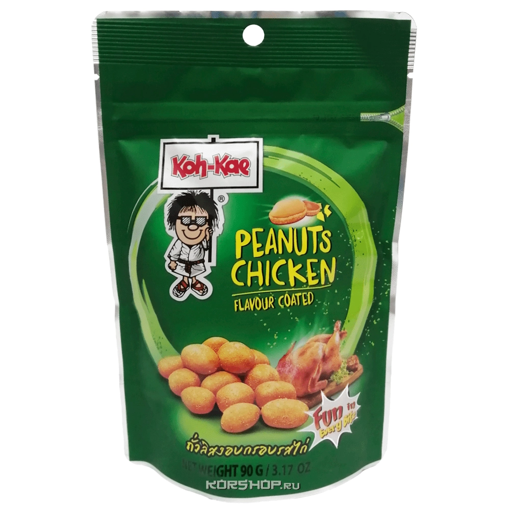 Жареный арахис в панировке со вкусом курицы Koh Kae, Таиланд, 90 г