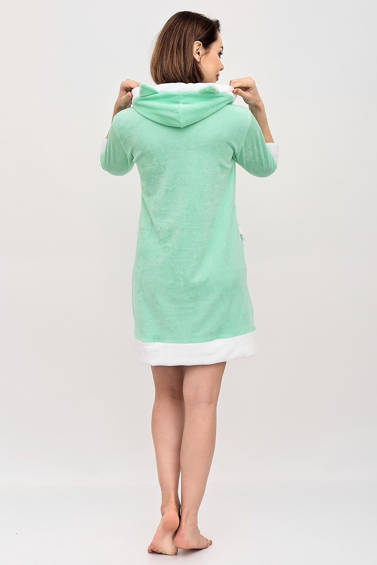 Халат женский Котик М LIKA DRESS #935235Ментол