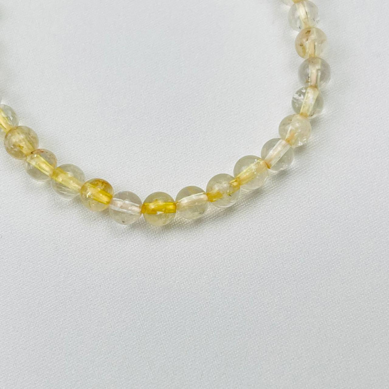 Радуга Самоцветов Браслет детский из Цитрина и Хризолита со вставкой