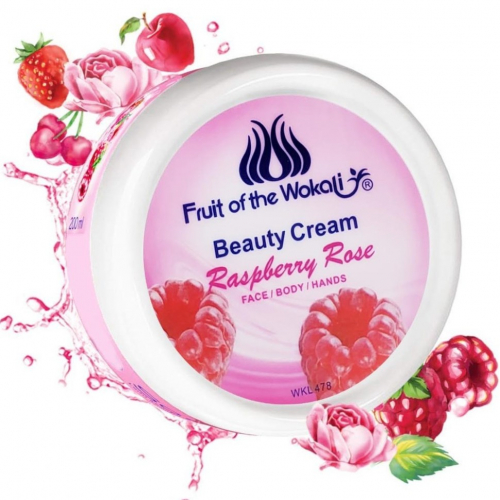 WOKALI Крем для Лица и Тела BEAUTY CREAM Raspberry Rose увлажняющий МАЛИНА 200мл (WKL-478)