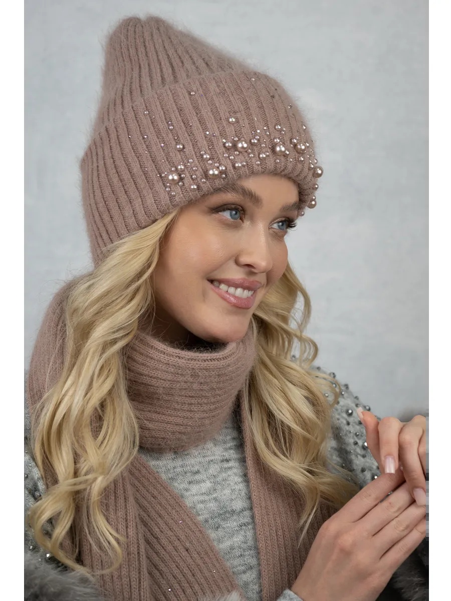 Женский комплект шапка и шарф модель арт. ДВ_S-24027