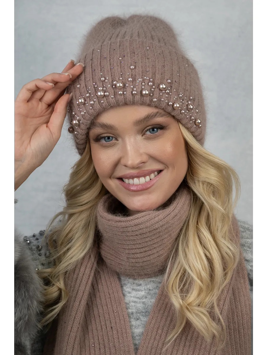 Женский комплект шапка и шарф модель арт. ДВ_S-24027
