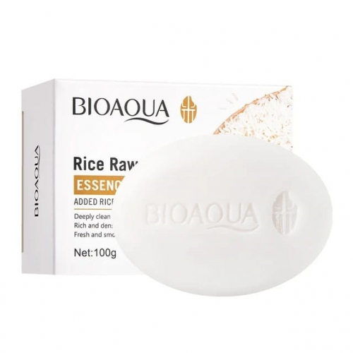 BIOAQUA Мыло для лица и тела RICE RAW PULP с экстрактом РИСА 100г (BQY45279)