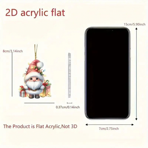 Акриловые подвески 2D. Новый год, праздники, Рождество