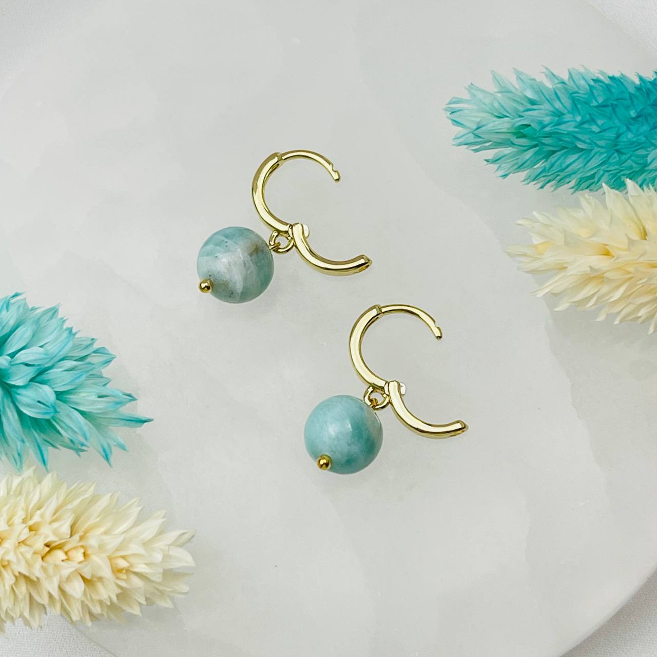 Радуга Самоцветов Серьги с камнем Ларимар