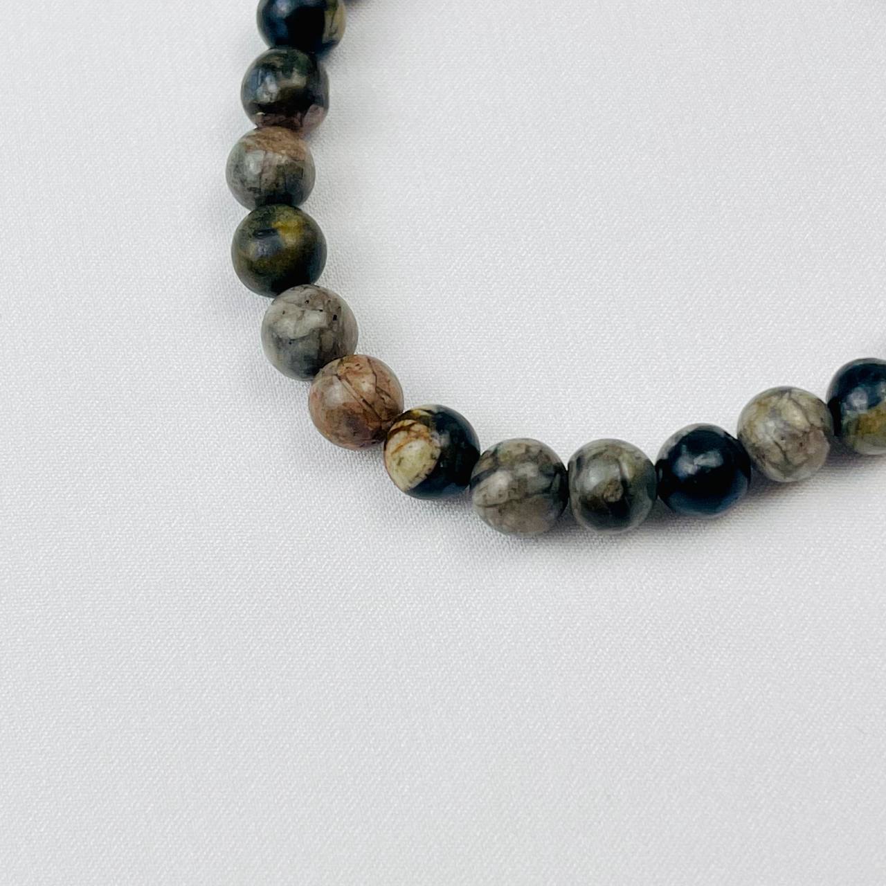 Радуга Самоцветов Серьги-пусеты с камнем Обсидиан