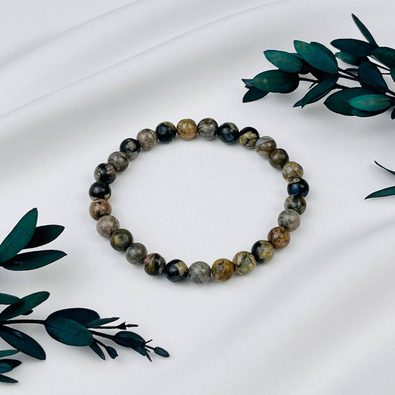 Радуга Самоцветов Серьги-пусеты с камнем Обсидиан