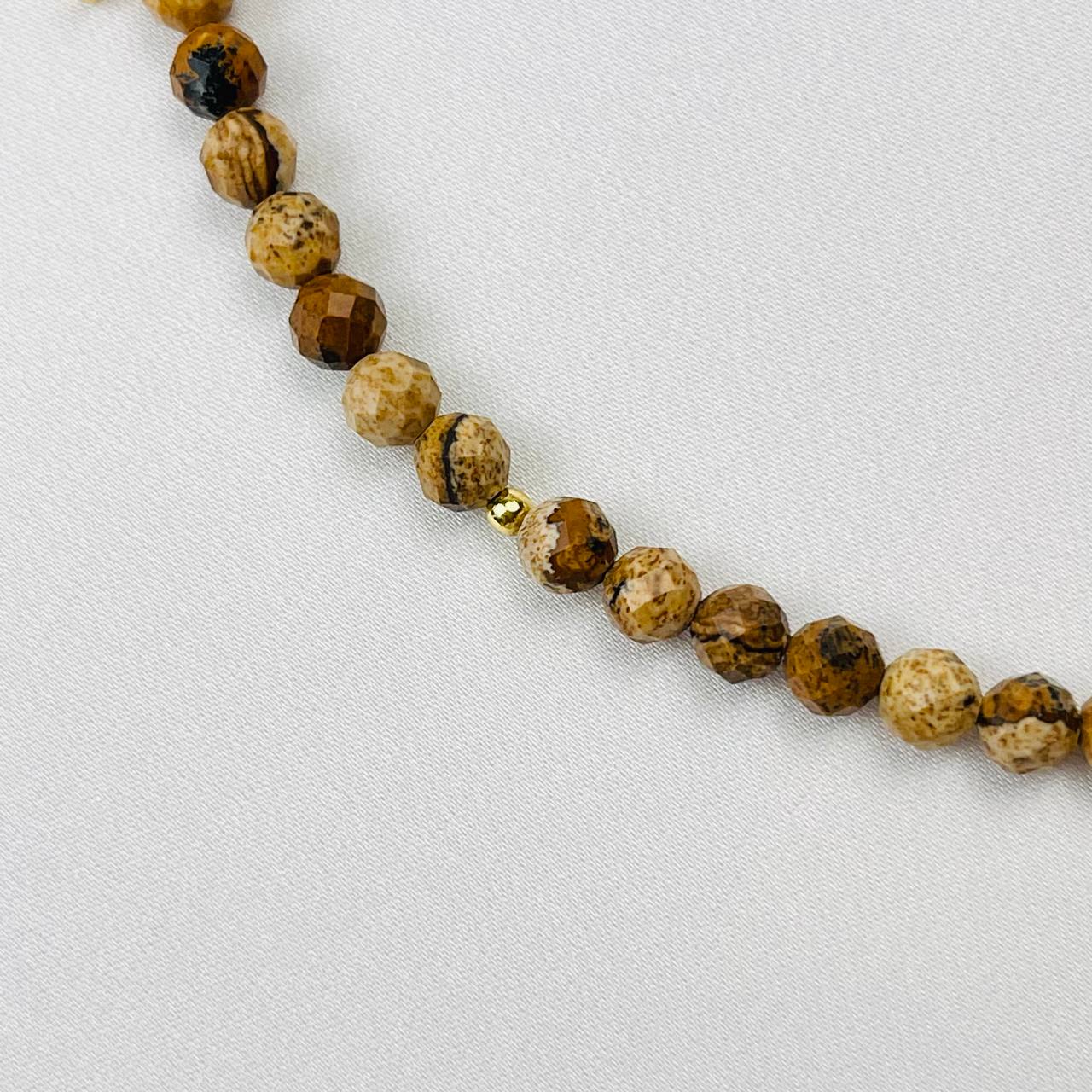 Радуга Самоцветов Бусы из песочной Яшмы