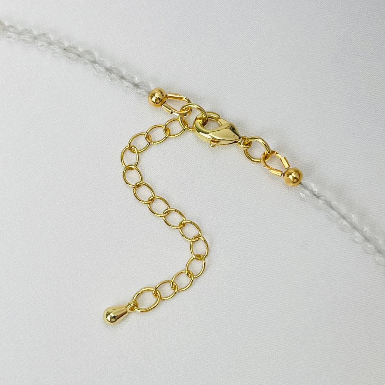 Радуга Самоцветов Чокер из Горного Хрусталя и Жемчуга