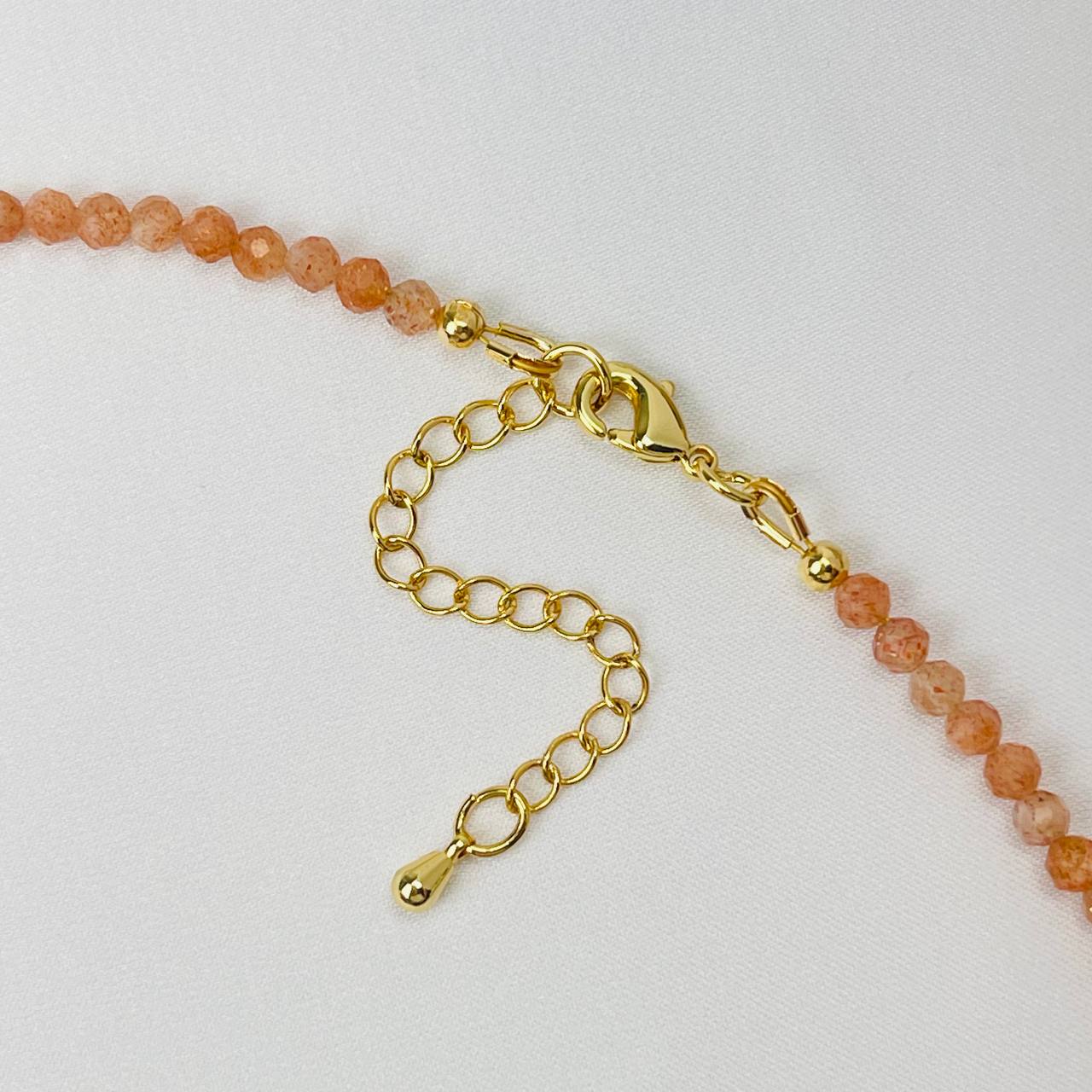 Радуга Самоцветов Чокер из Агата и Солнечного камня