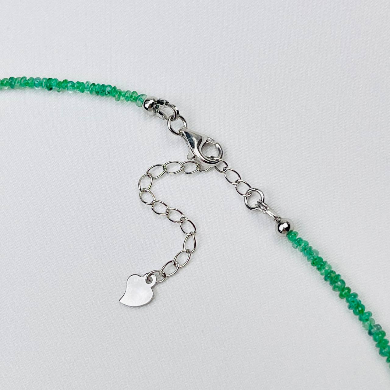 Радуга Самоцветов Чокер из Изумруда