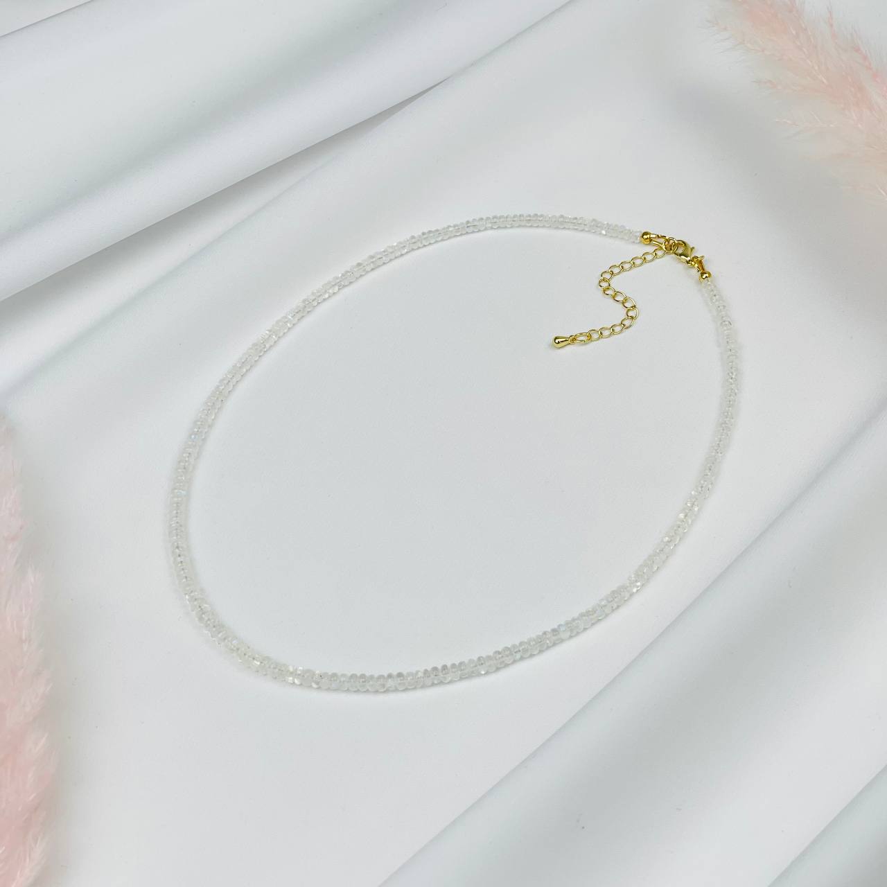 Радуга Самоцветов Колье из Лунного камня