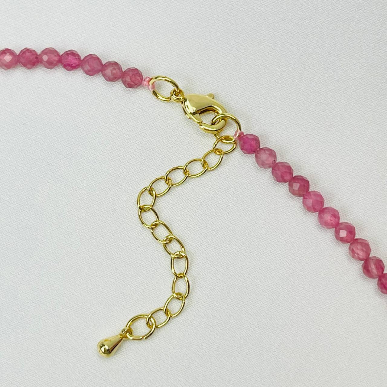 Радуга Самоцветов Чокер из розового Турмалина со вставкой