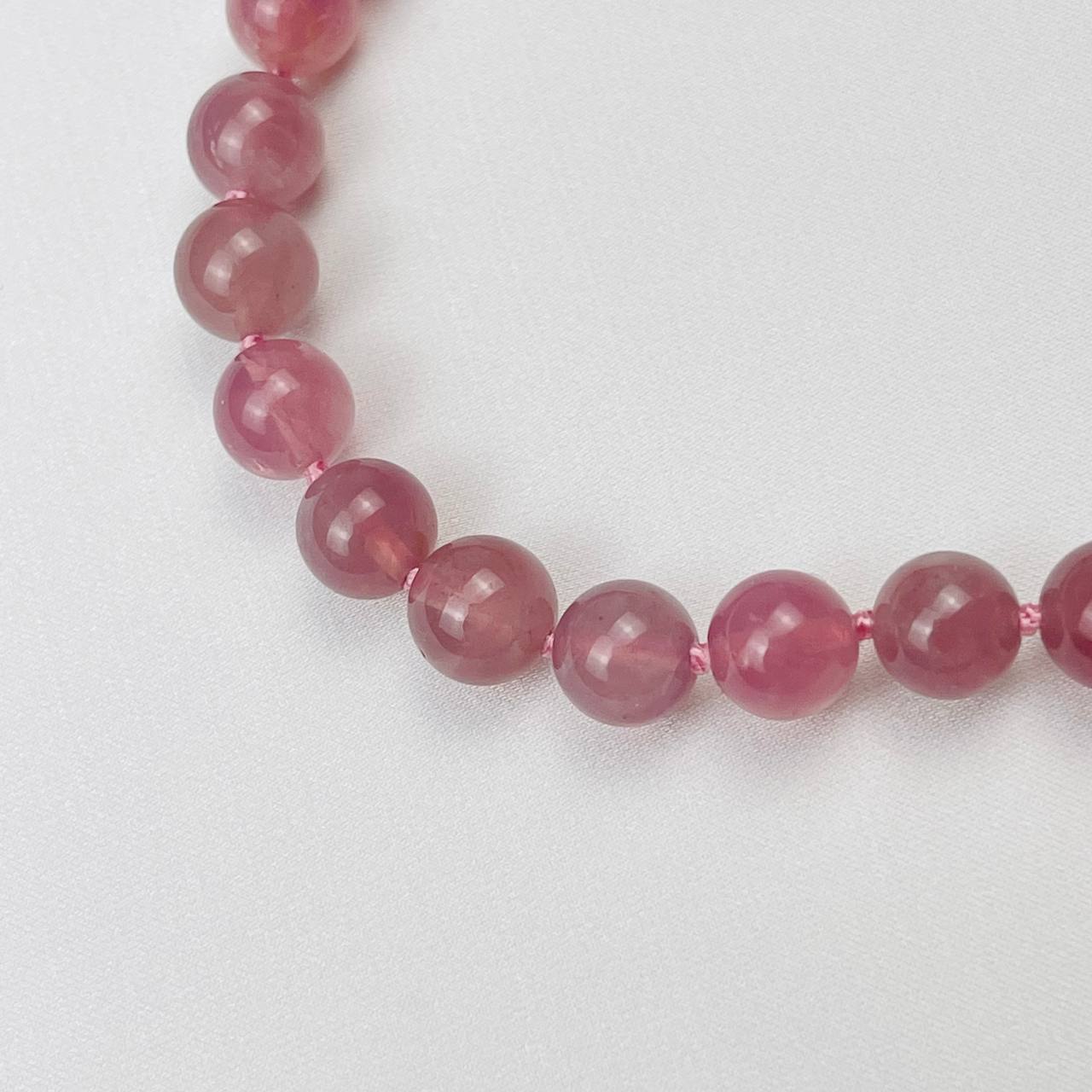 Радуга Самоцветов Колье из мадагаскарского Розового кварца