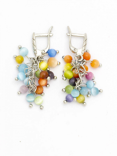 Серьги из кошачьего глаза. 851499-2КГ