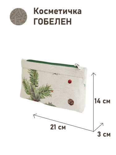 51 Косметичка Новогодние друзья снегири 21х14х3см 2415193
