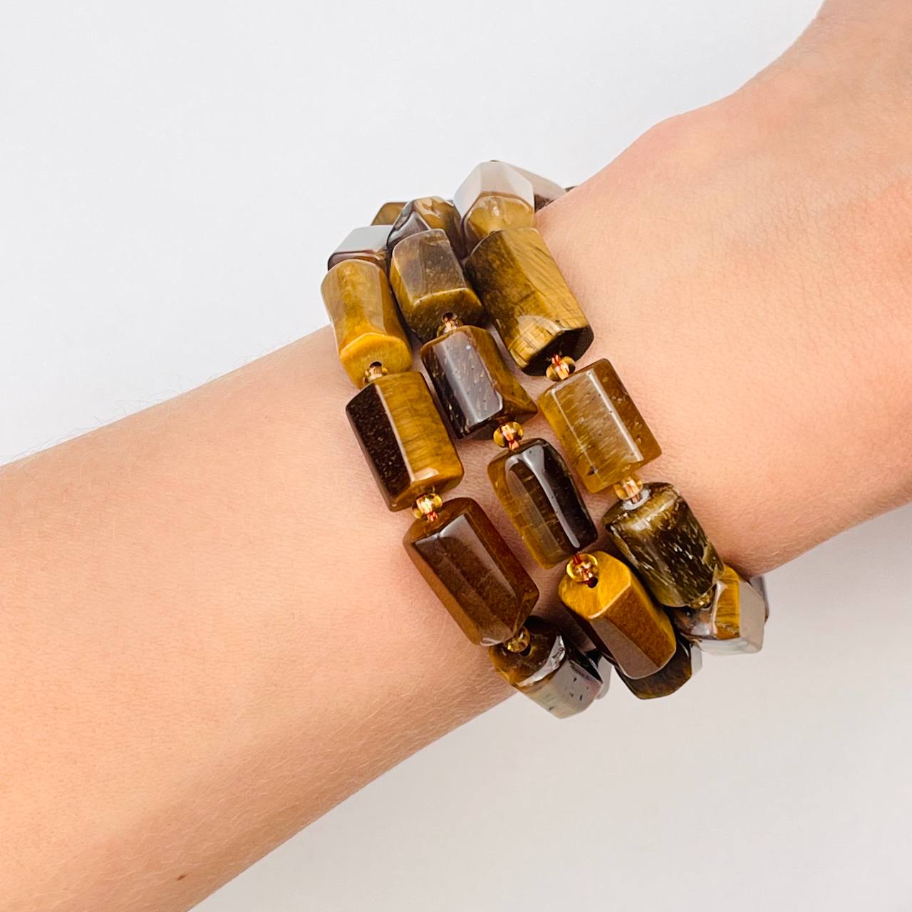 Радуга Самоцветов Бусины для украшений из Тигрового глаза