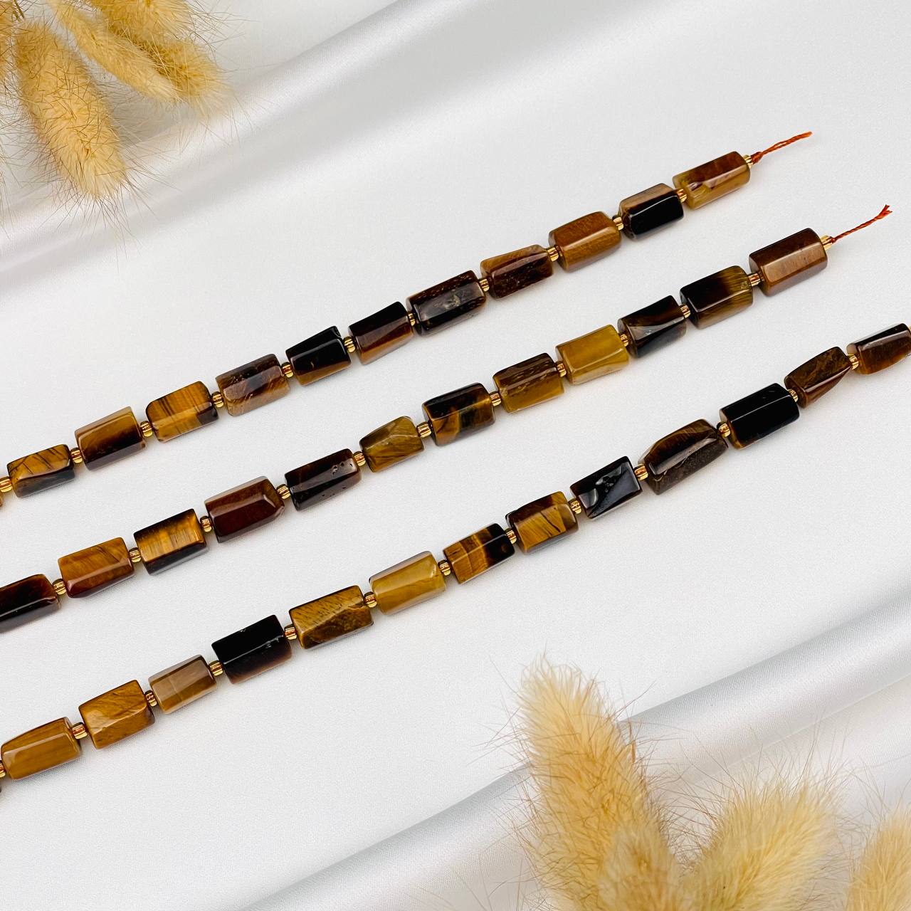 Радуга Самоцветов Бусины для украшений из Тигрового глаза