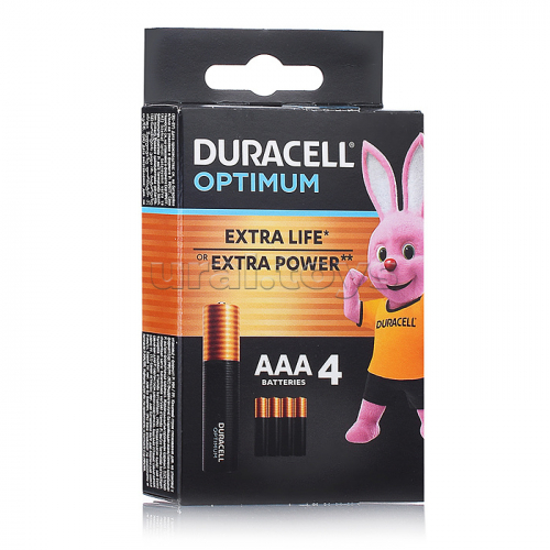 Батарейки алкалиновые DURACELL OPTIMUM LR03 BL4 (4 шт)