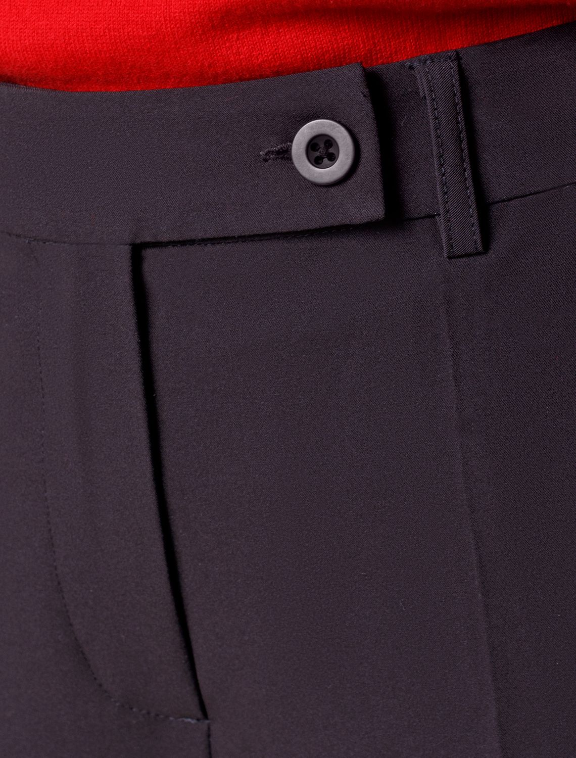 Укороченные, прямые брюки из поливискозы с эластаном D24.226 черный