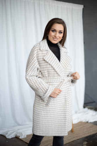 Пальто женское демисезонное 22480  (beige nika)