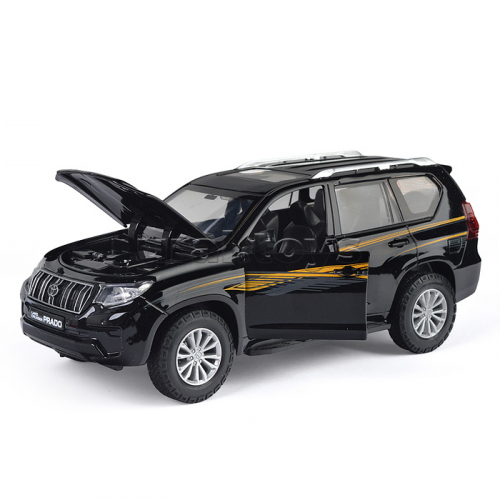 Машина металл Toyota Land Cruiser Prado, 20 см, (свет-звук, двери, капот) в коробке