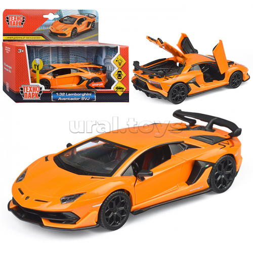 Машина металл Lamborghini Aventador svj, 15,5 см, (свет-звук, двери) инерция.