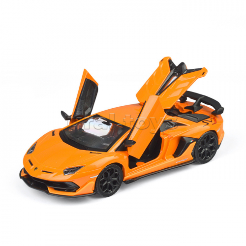 Машина металл Lamborghini Aventador svj, 15,5 см, (свет-звук, двери) инерция.