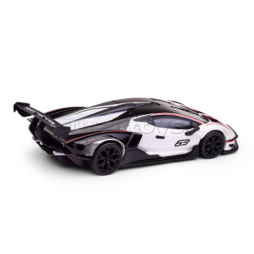 Гоночная машинка die-cast Lamborghini Essenza SCV12, 1:32, черно-белая