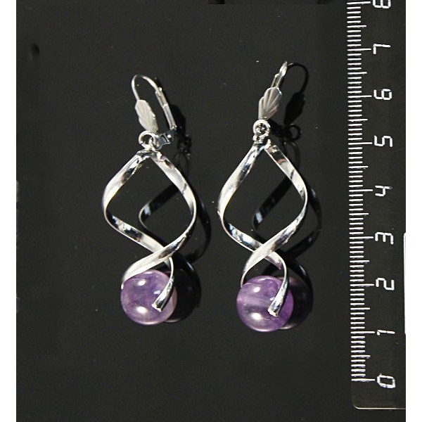 Серьги из аметиста, коннектор