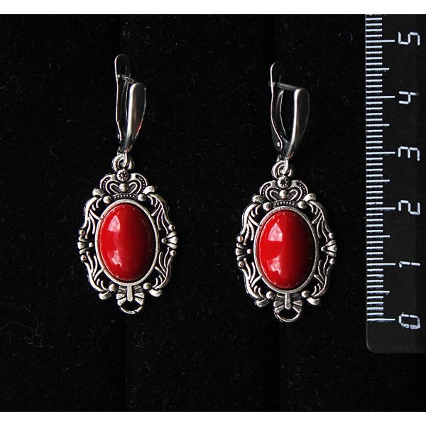 Серьги из коралла красного (иск.),