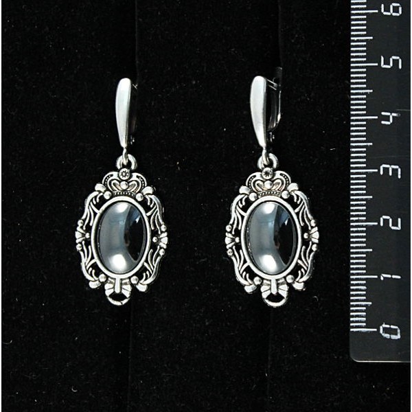 Серьги из гематита, основа