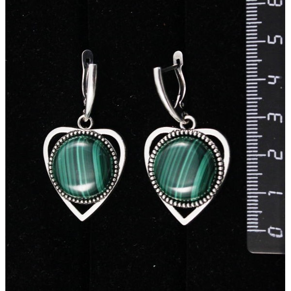 Серьги из малахита