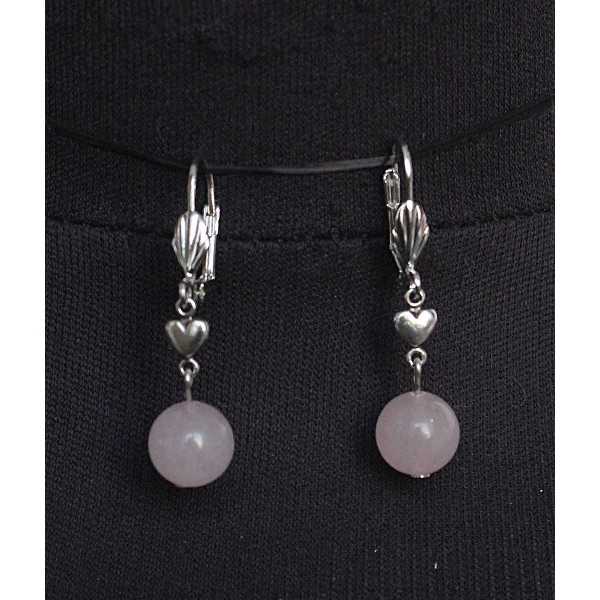 Серьги из аметиста, шарик 10мм, коннектор