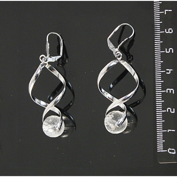 Серьги из горного хрусталя, коннектор
