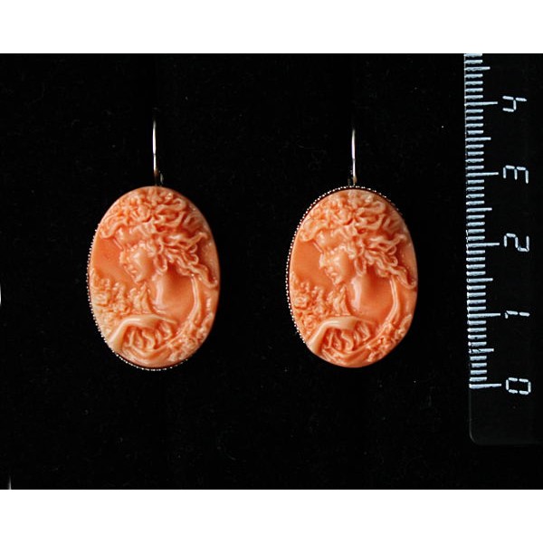 Серьги из крафтовой смолы, цвет оранжевый, кабошон