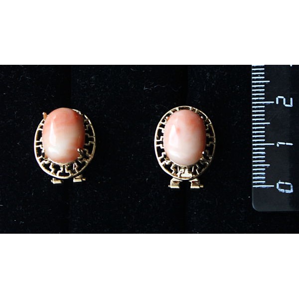 Серьги из коралла оранжевого (иск.),