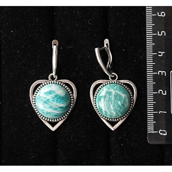 Серьги из амазонита
