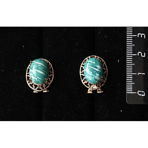 Серьги из амазонита,