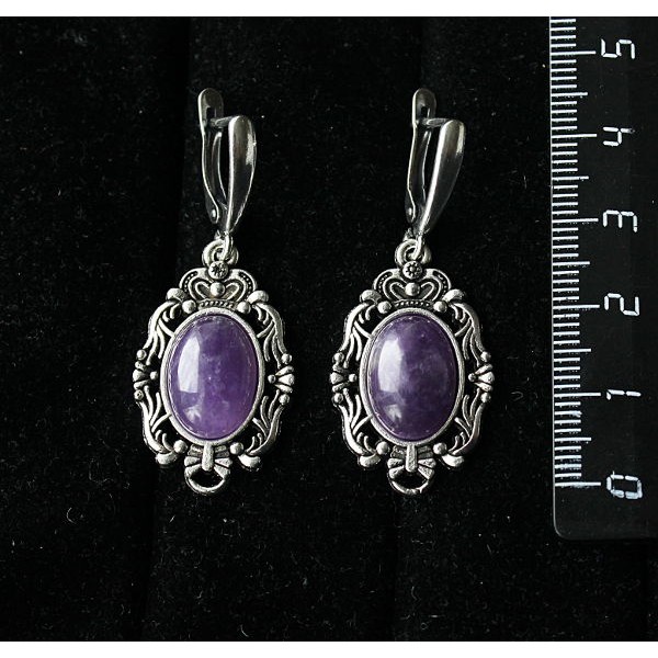 Серьги из аметиста,