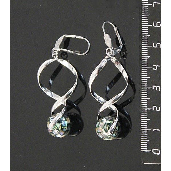 Серьги из гелиотиса, мозаика, коннектор