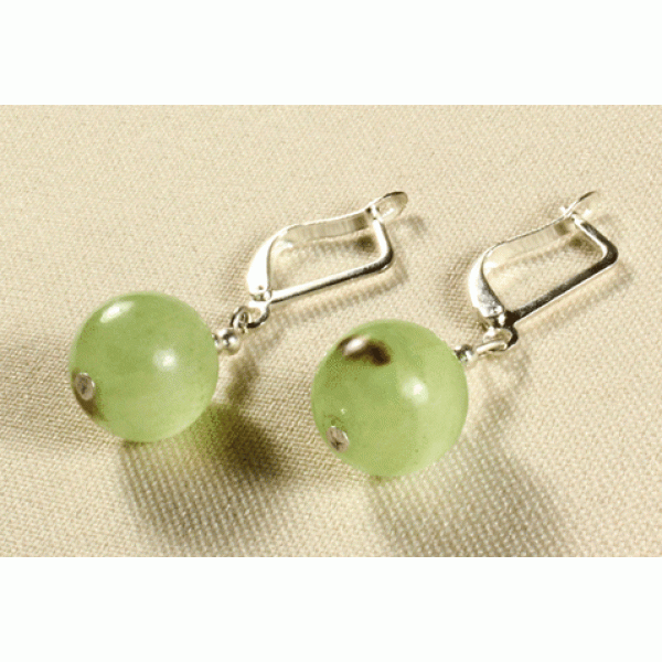 Серьги из оникса, шарик 12мм
