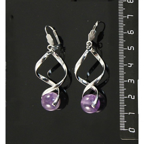 Серьги из аметиста, коннектор 