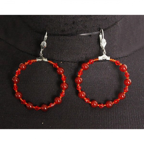 Серьги из сердолика 